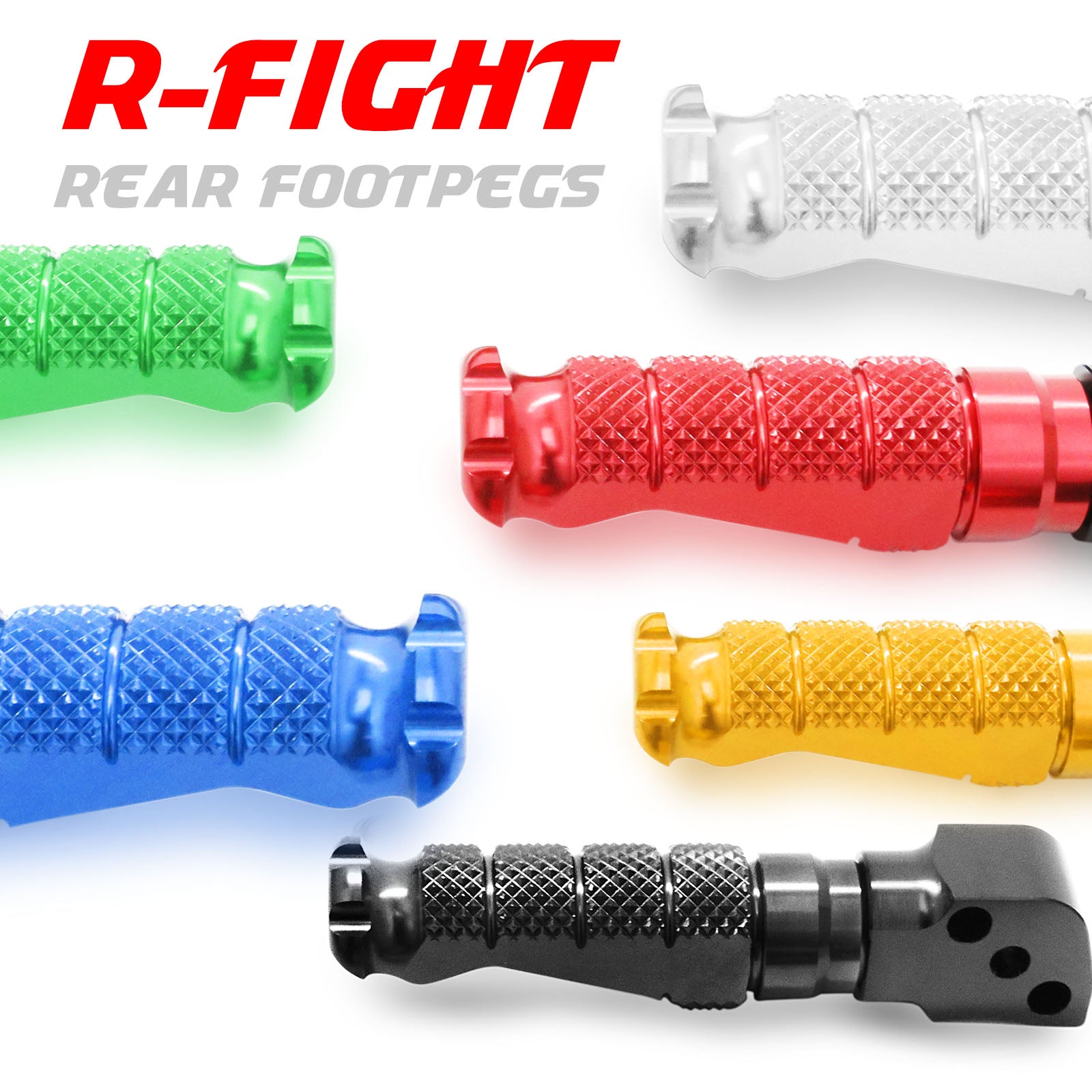 {Rear}  Fits Kawasaki ZH2 ZX-10R Z E-1 Ninja 7 R-FIGHT Foot Pegs - MC Motoparts