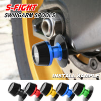 Fits Triumph Daytona Street Triple 675 Racing Route 6mm Swingarm Spools - MC Motoparts