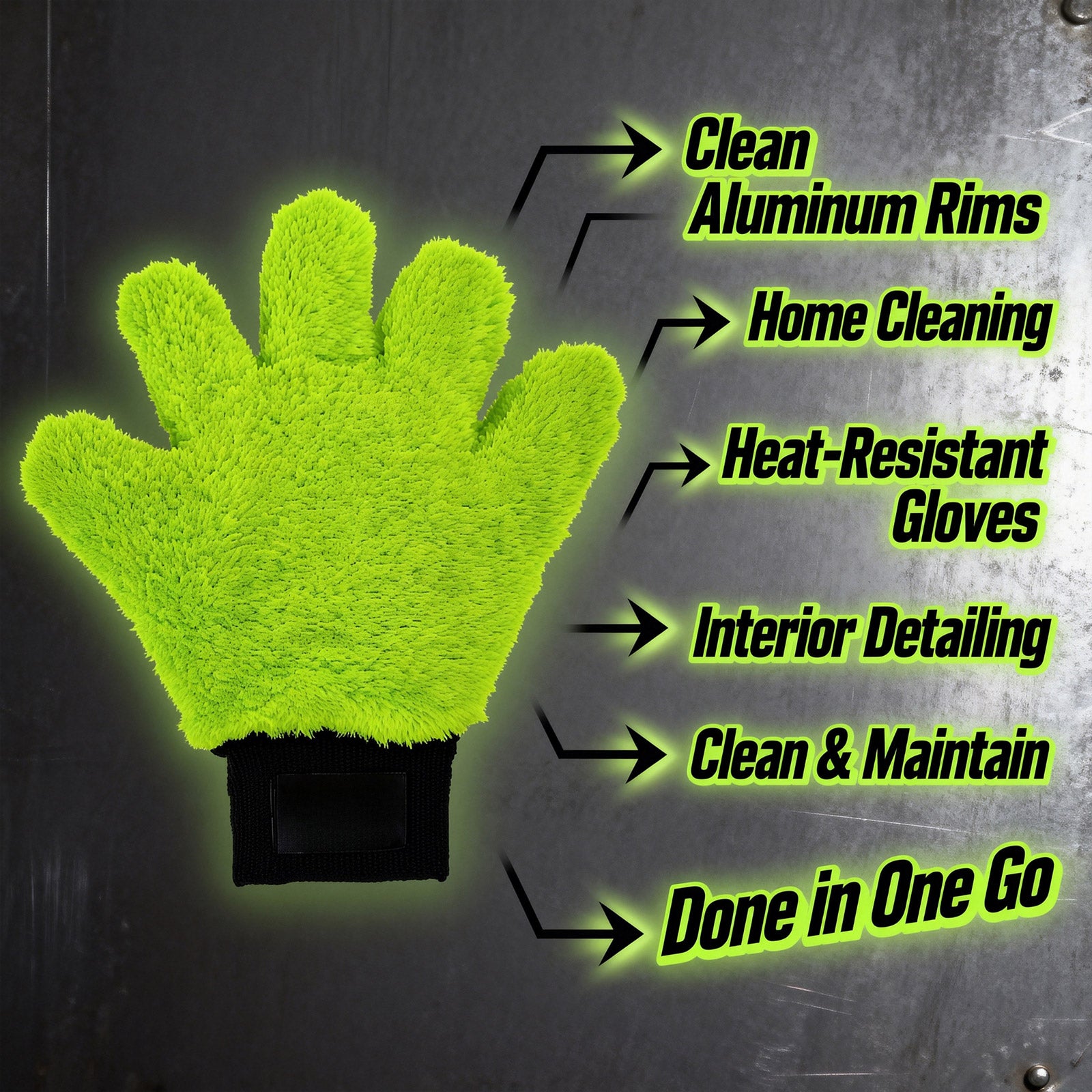 UltraSoft 5-Finger Motorcycle Cleaning Glove (1pc) – Durable, Heat-Resistant & Multi-Surface - MC Motoparts