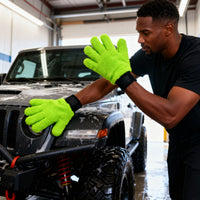 UltraSoft 5-Finger Car Detailing Glove (1pc) – High Absorption & Heat-Resistant - MC Motoparts