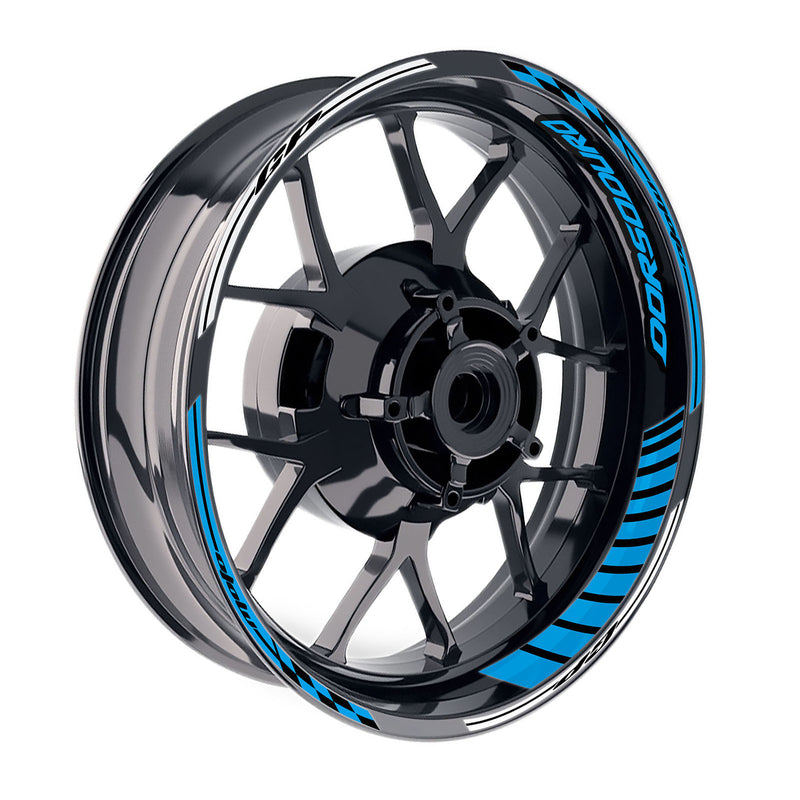 Fit Aprilia Dorsoduro 750 900 Logo GP 17 inch Rim Wheel Stickers Racing Check