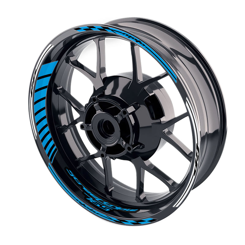 Fit Triumph Street Triple 765 R Logo Moto GP Stripe 17 inch Wheel Rim Sticker - MC Motoparts