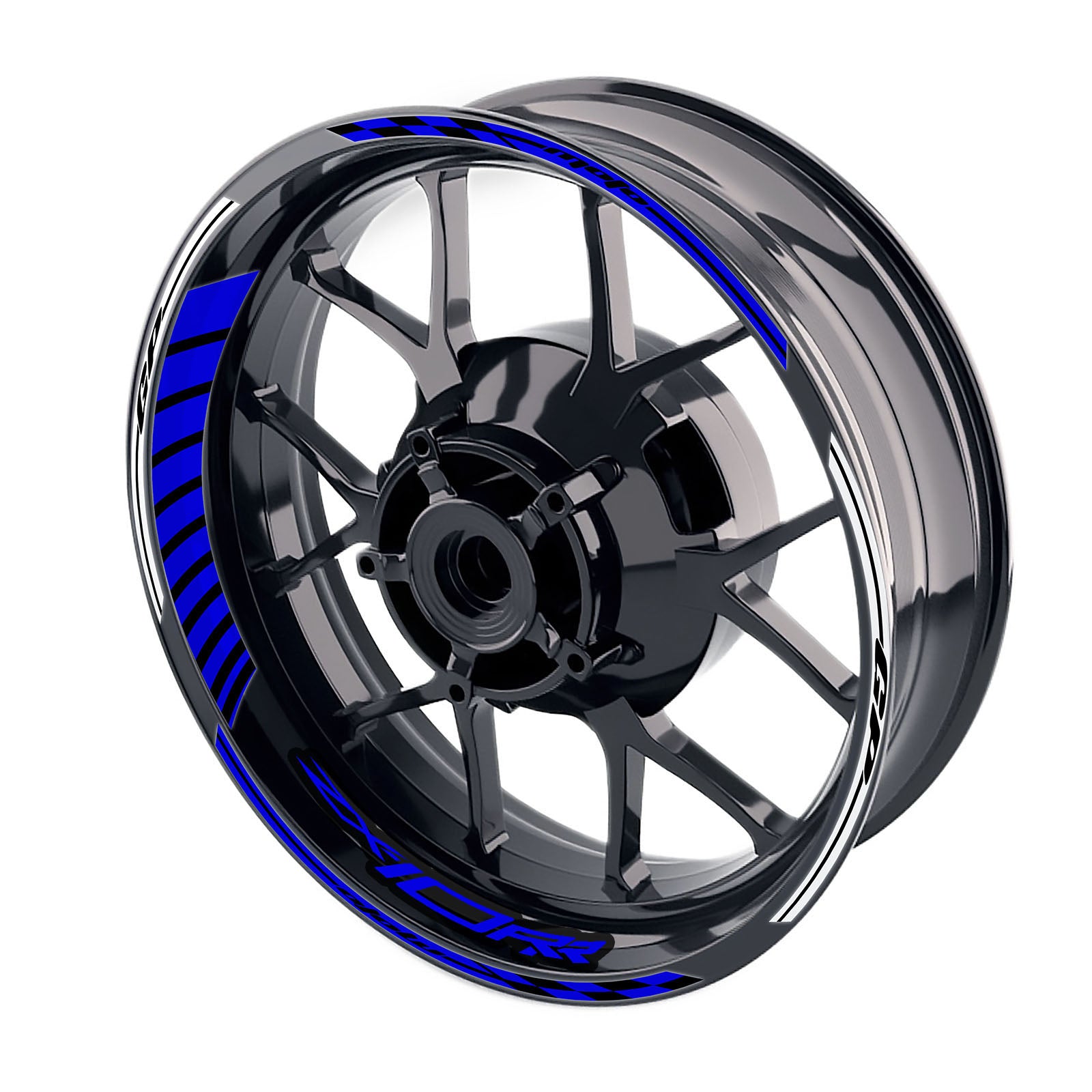 Fit Kawasaki ZX10RR Ninja Logo Moto GP Stripe 17 inch Wheel Rim Sticker - MC Motoparts