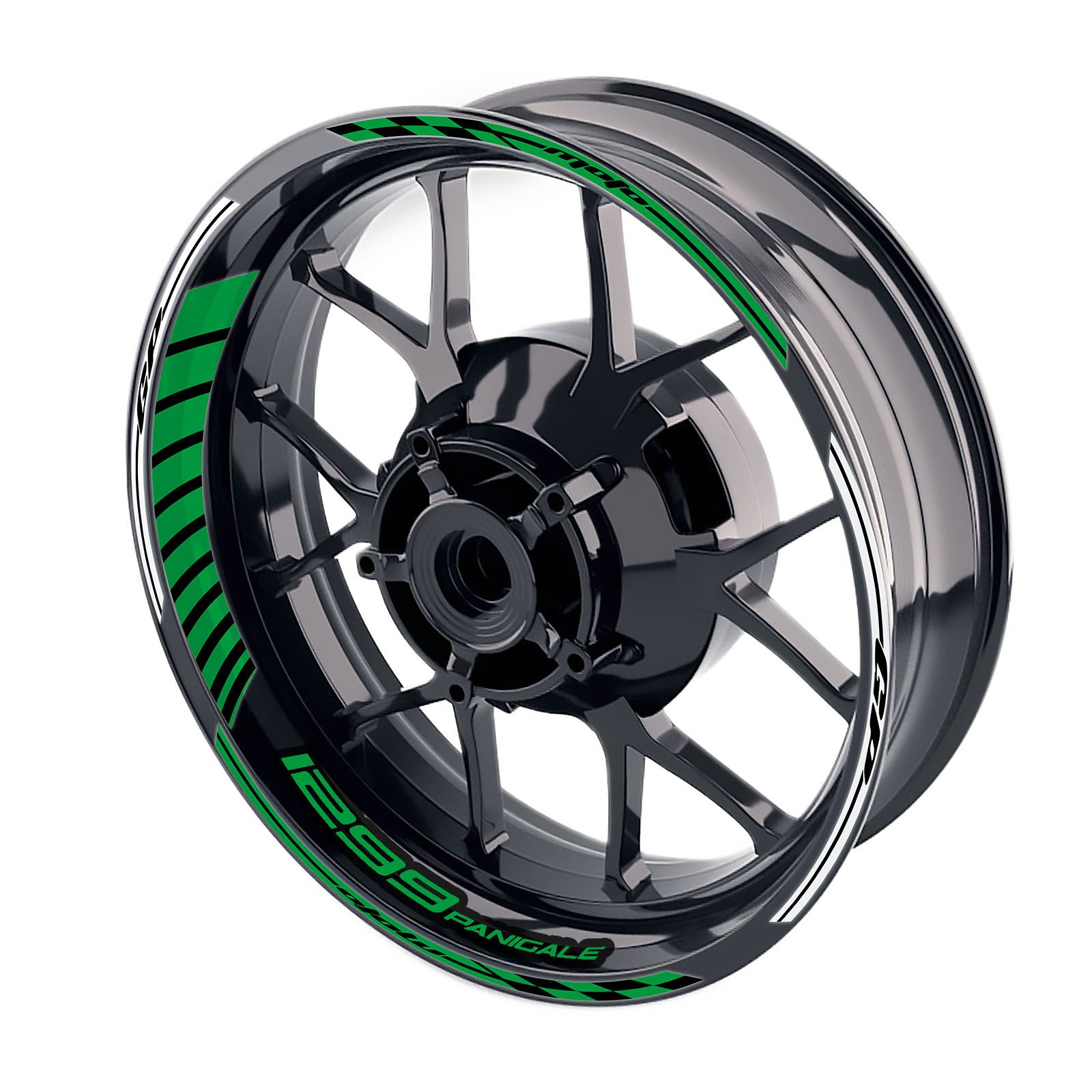 Fit Ducati 1299 Panigale Logo Moto GP Stripe 17 inch Wheel Rim Sticker - MC Motoparts
