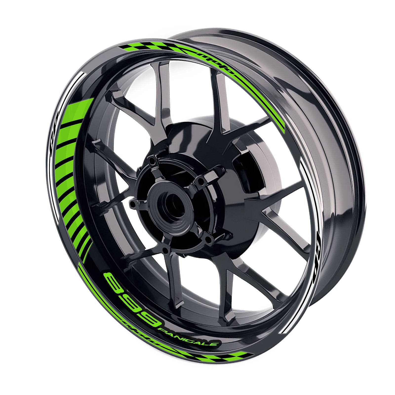 Fit Ducati 899 Panigale Logo Moto GP Stripe 17 inch Wheel Rim Sticker - MC Motoparts