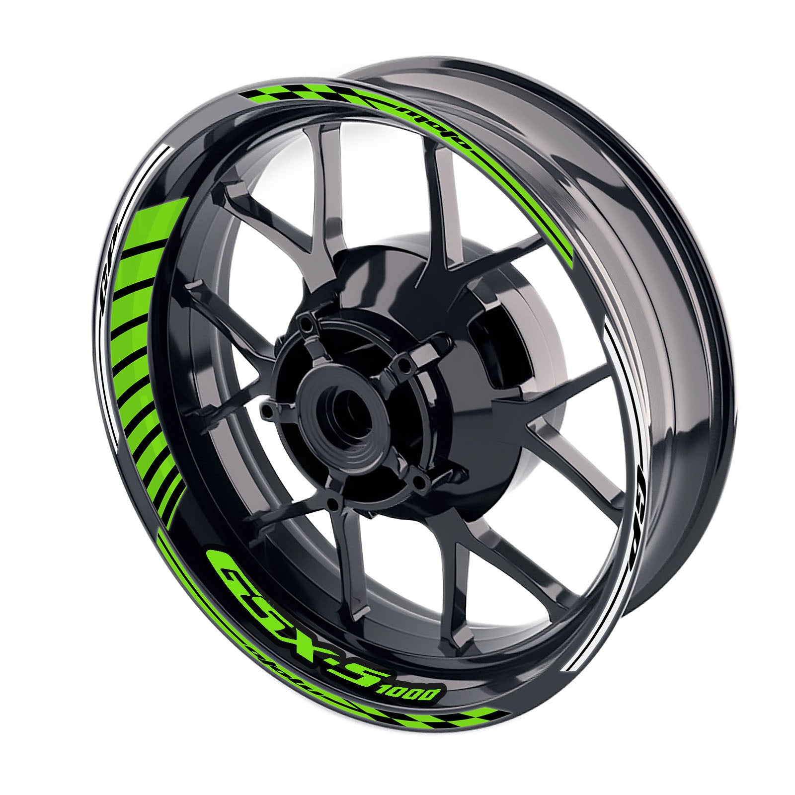 Fit Suzuki GSXS1000 Logo Moto GP Stripe 17 inch Wheel Rim Sticker - MC Motoparts
