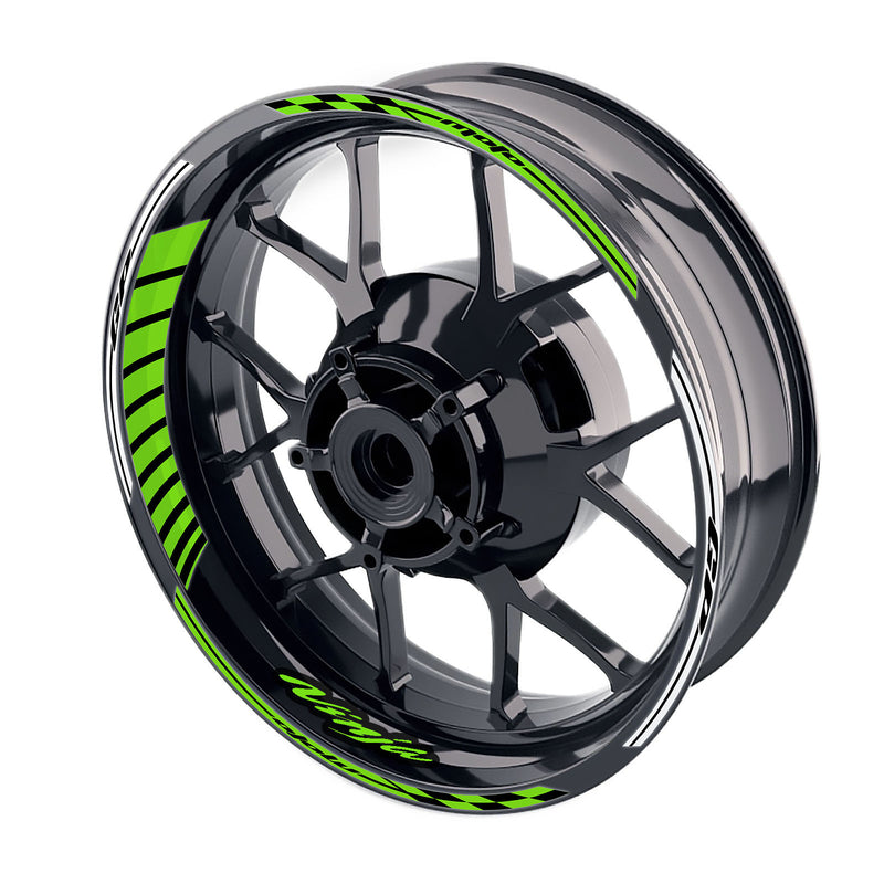 Fit Kawasaki Ninja 1000 650 400 Logo Moto GP Stripe 17 inch Wheel Rim Sticker - MC Motoparts