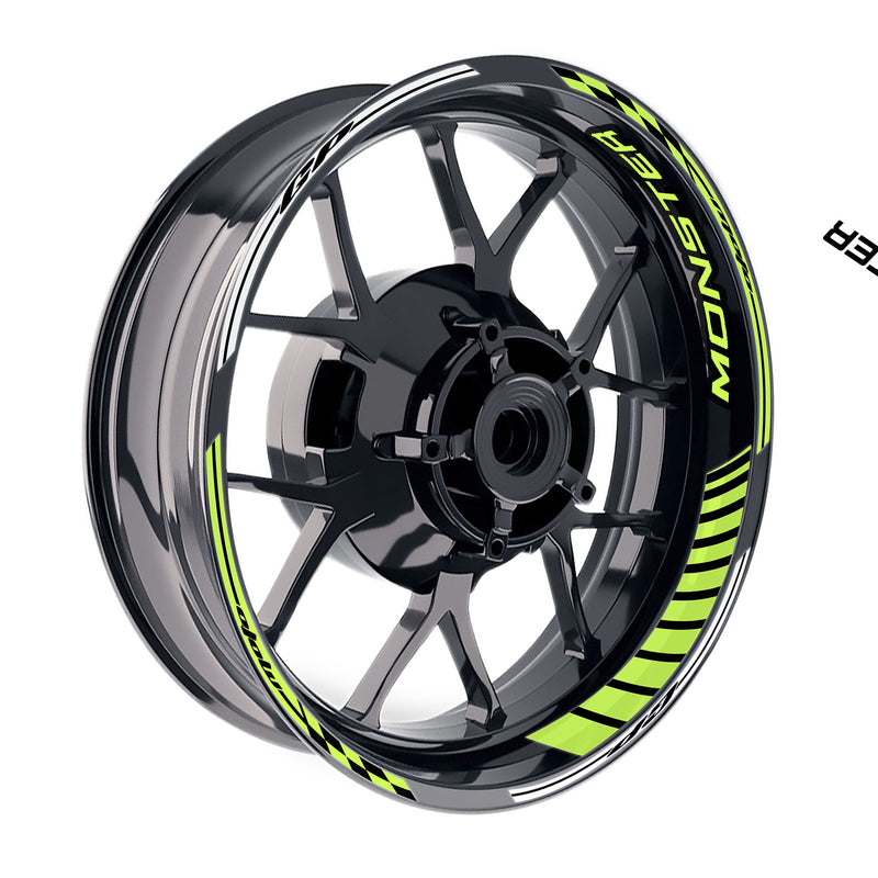 Fit Ducati Monster 821 797 696 Logo GP 17 inch Rim Wheel Stickers Racing Check