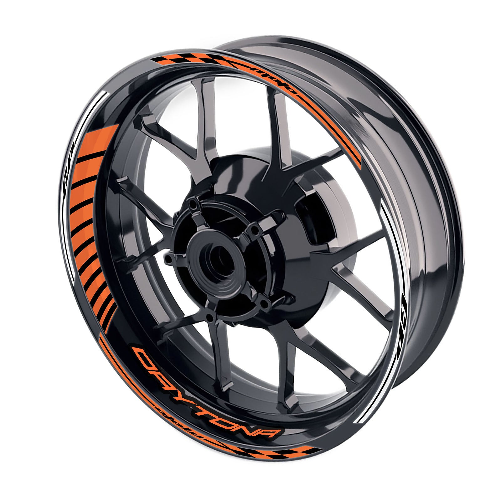 Fit Triumph Daytona 955i 765 1200 Logo Moto GP Stripe 17 inch Wheel Rim Sticker - MC Motoparts