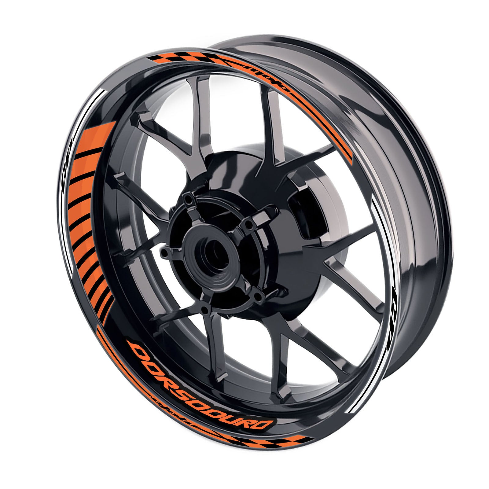 Fit Aprilia Dorsoduro 750 900 Logo Moto GP Stripe 17 inch Wheel Rim Sticker - MC Motoparts