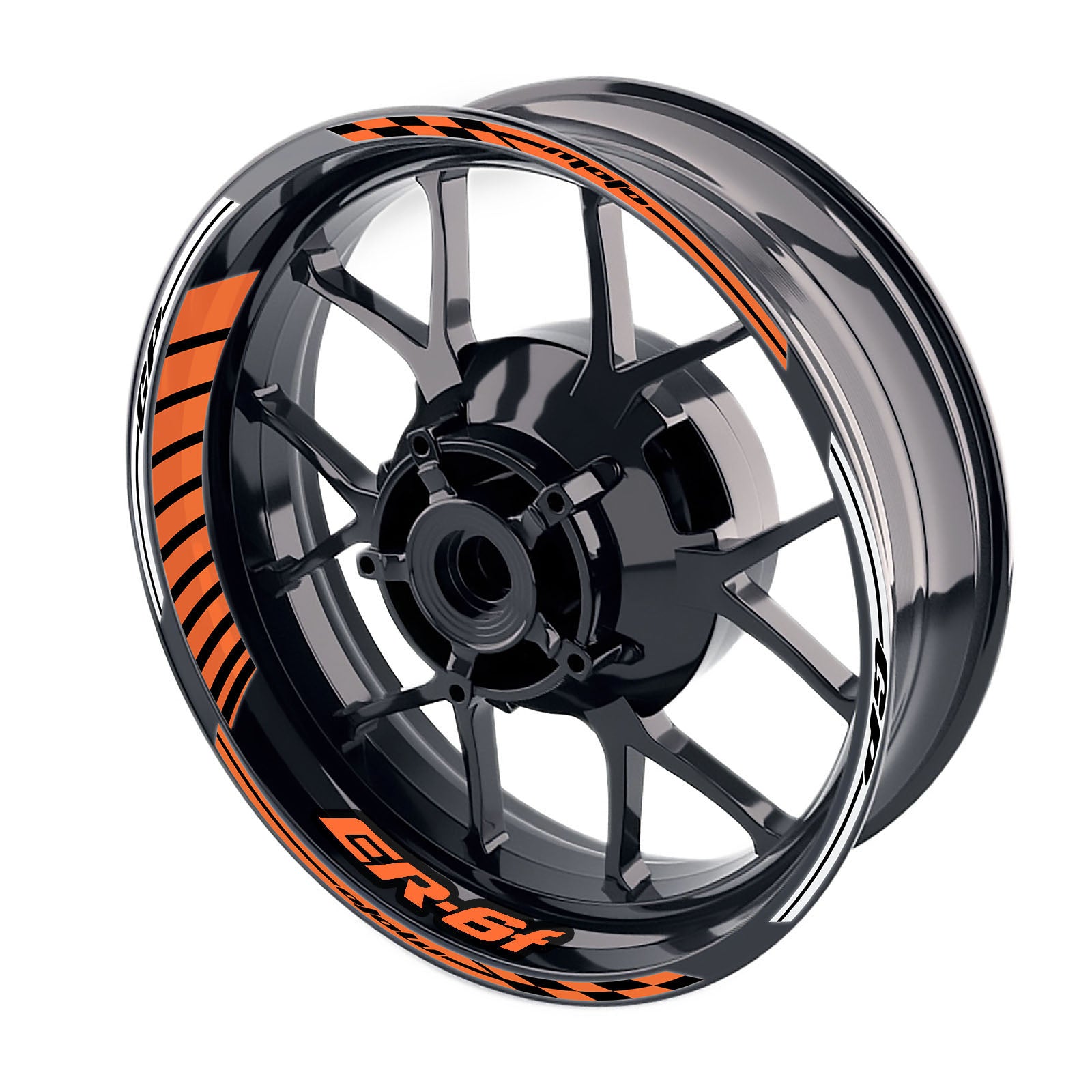 Fit Kawasaki ER-6F Logo Moto GP Stripe 17 inch Wheel Rim Sticker - MC Motoparts