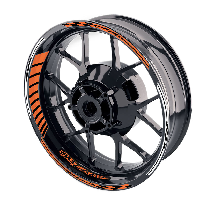 Fit Suzuki GSX1300R Hayabusa Logo Moto GP Stripe 17 inch Wheel Rim Sticker - MC Motoparts