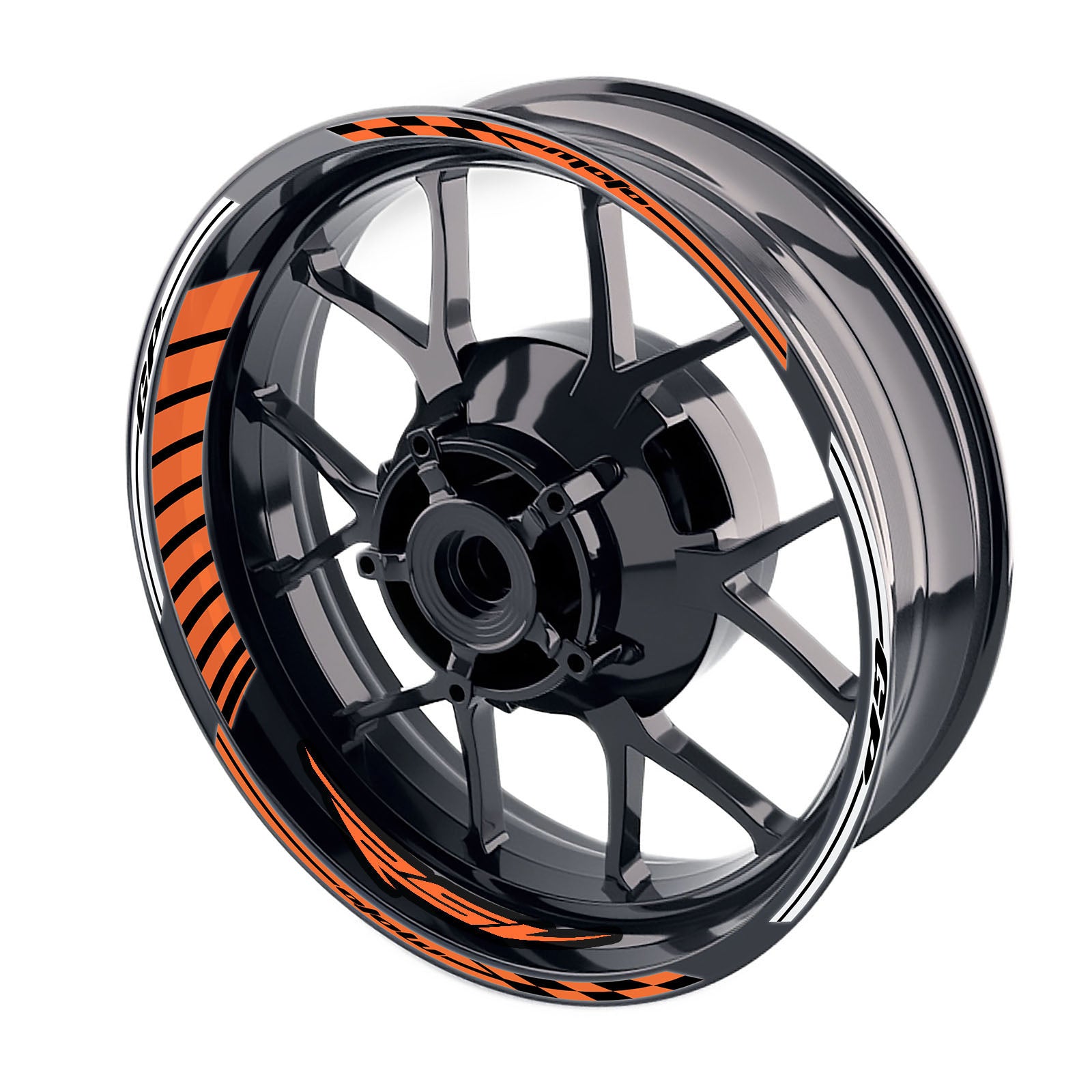 Fit Aprilia RSV1000 R Mille Logo Moto GP Stripe 17 inch Wheel Rim Sticker - MC Motoparts