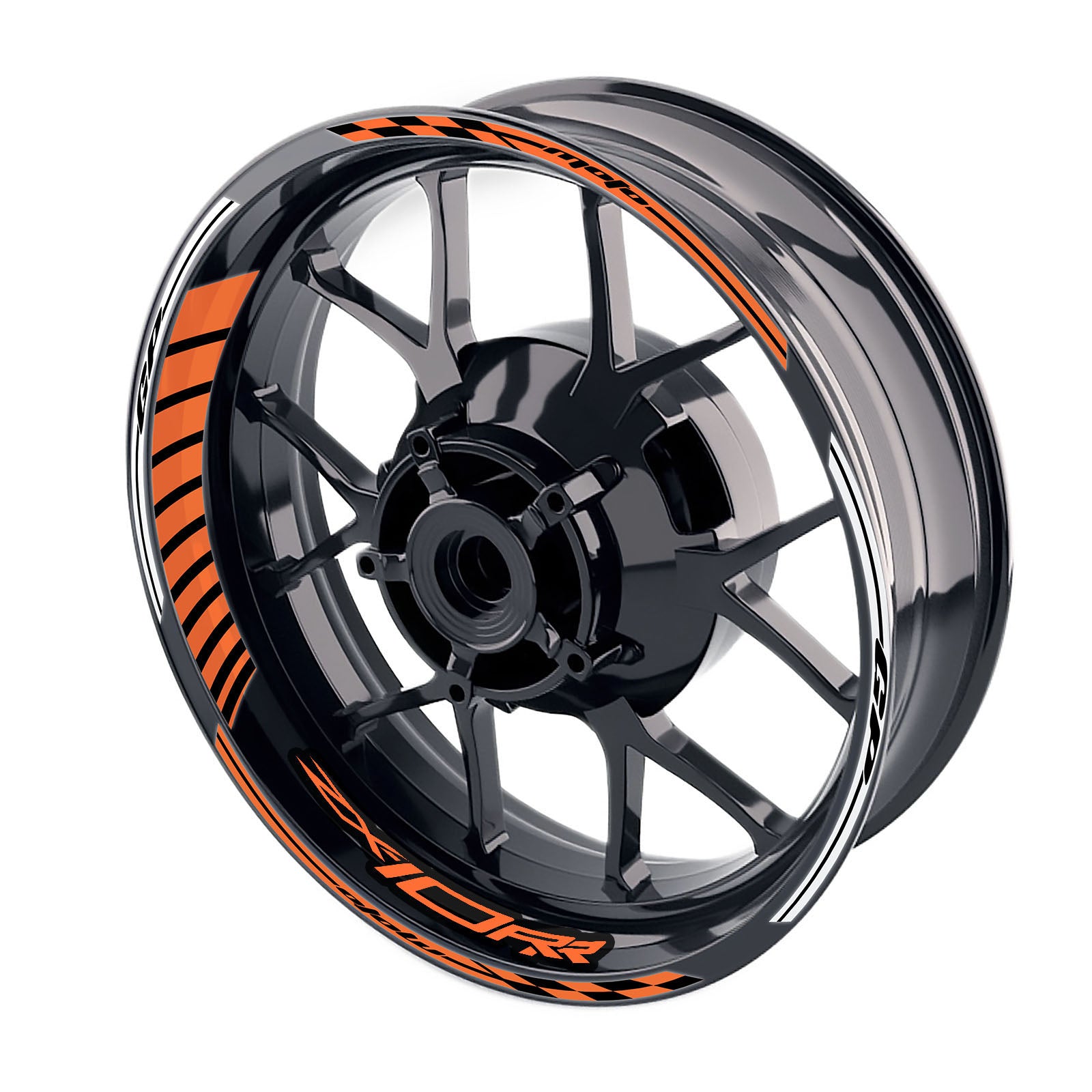 Fit Kawasaki ZX10RR Ninja Logo Moto GP Stripe 17 inch Wheel Rim Sticker - MC Motoparts