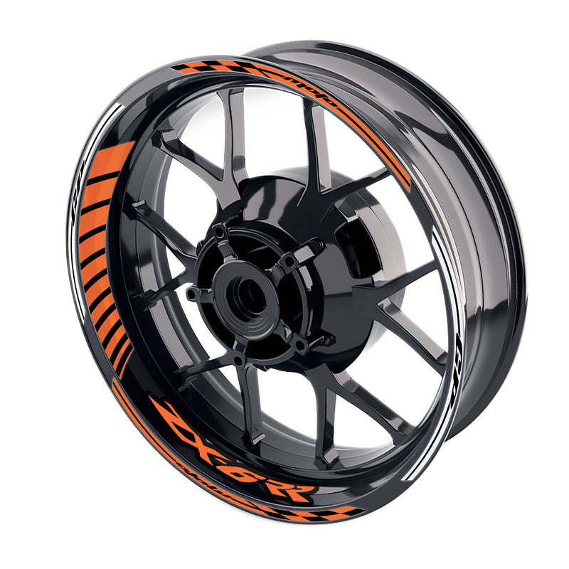 Fit Kawasaki ZX6RR Ninja ZX600 Logo Moto GP Stripe 17 inch Wheel Rim Sticker - MC Motoparts