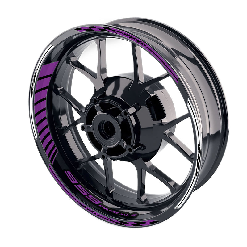 Fit Ducati 959 Panigale Logo Moto GP Stripe 17 inch Wheel Rim Sticker - MC Motoparts