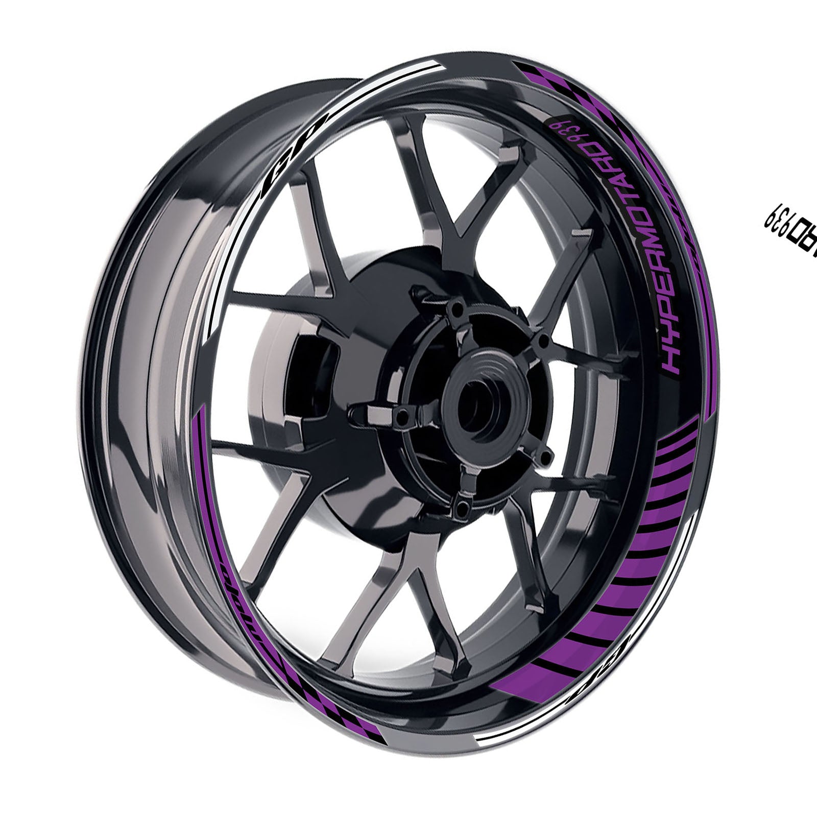 Fit Ducati Hypermotard 939 Logo GP 17 inch Rim Wheel Stickers Racing Check
