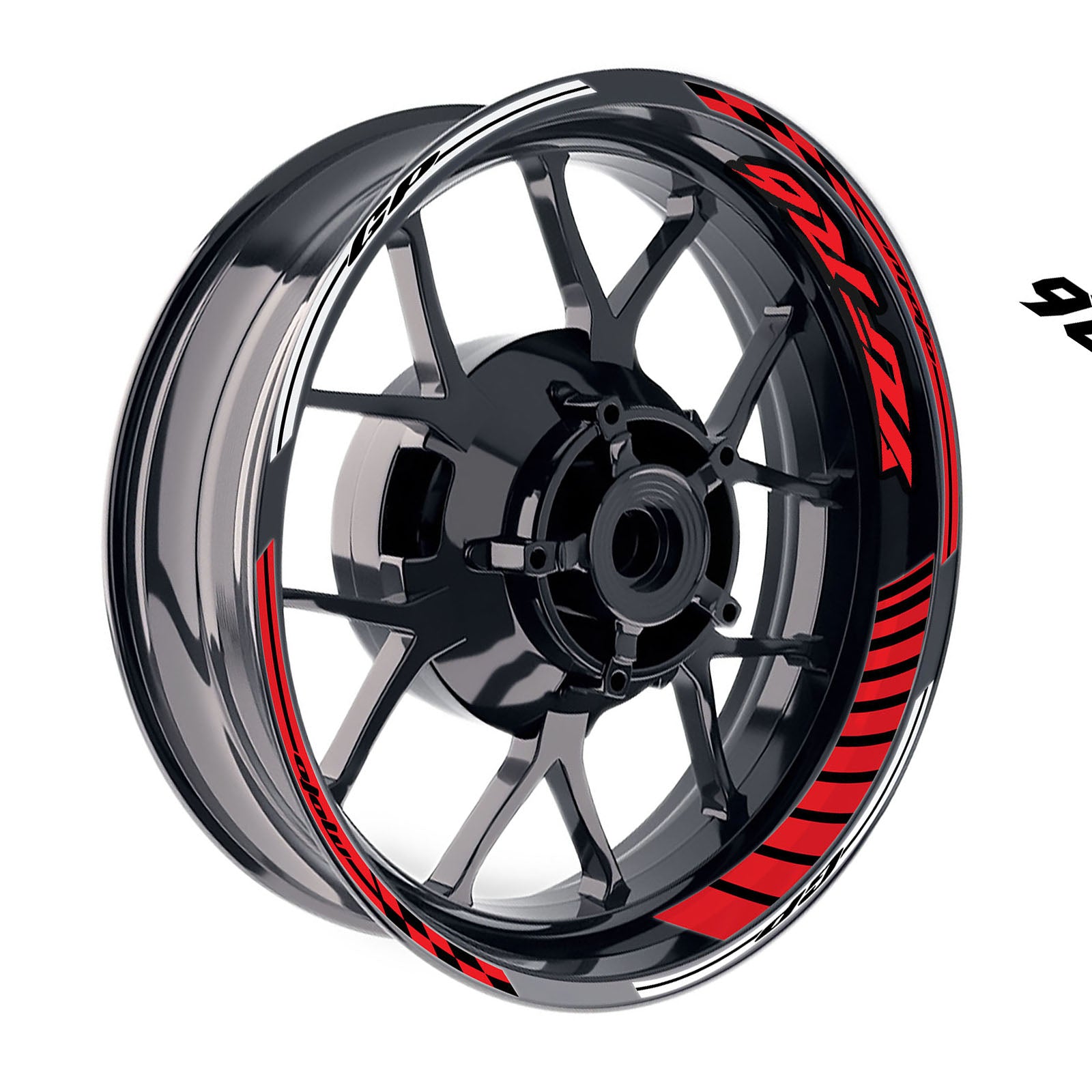 Fit Yamaha YZF R6 Logo GP 17 inch Rim Wheel Stickers Racing Check