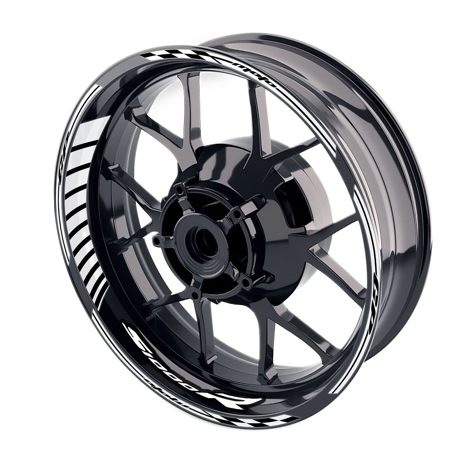 Fit BMW S1000R Logo Moto GP Stripe 17 inch Wheel Rim Sticker - MC Motoparts
