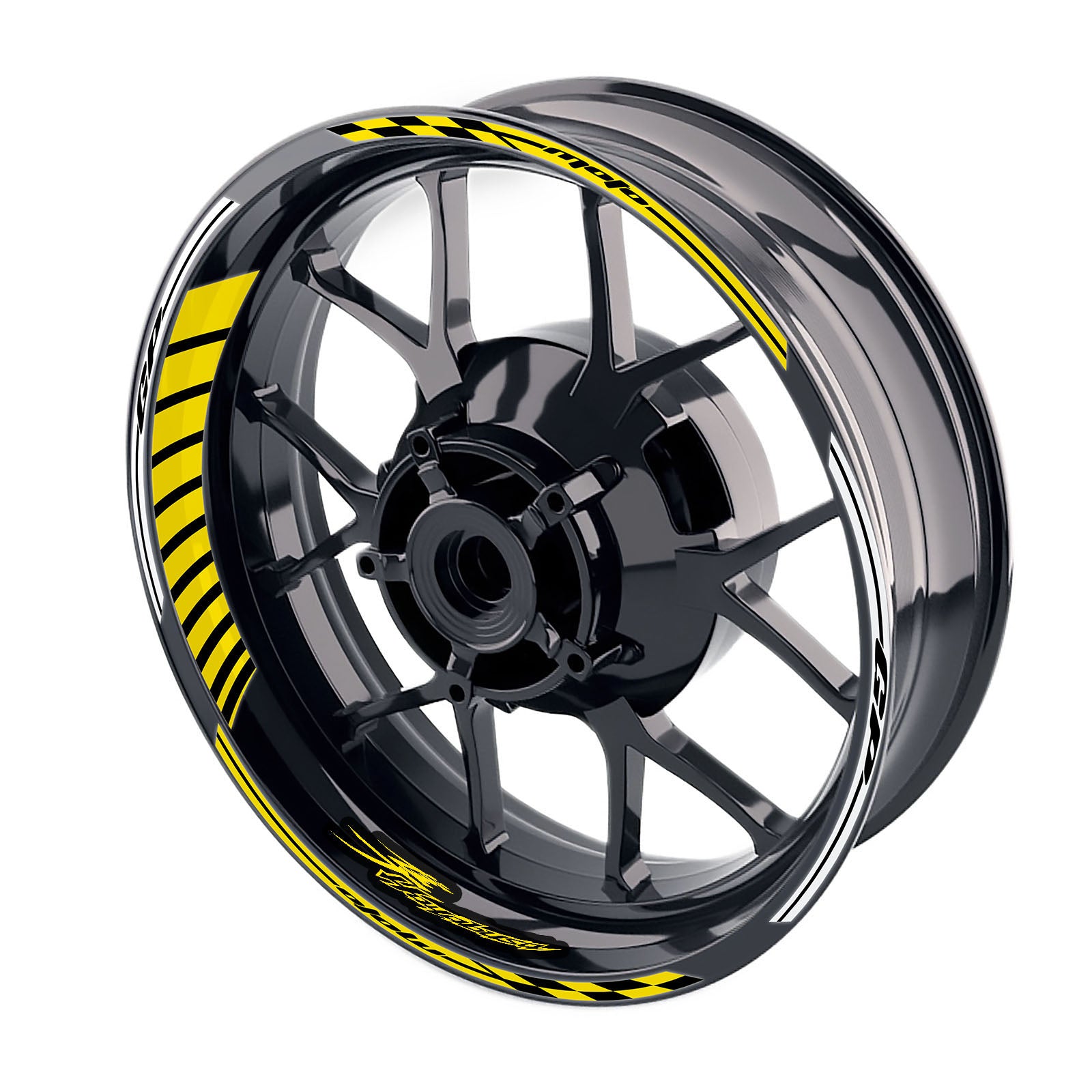Fit Suzuki ?G Hayabusa Logo Moto GP Stripe 17 inch Wheel Rim Sticker - MC Motoparts