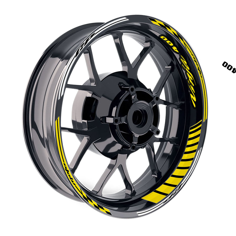 Fit Kawasaki Ninja 400 EX400 Logo GP 17 inch Rim Wheel Stickers Racing Check