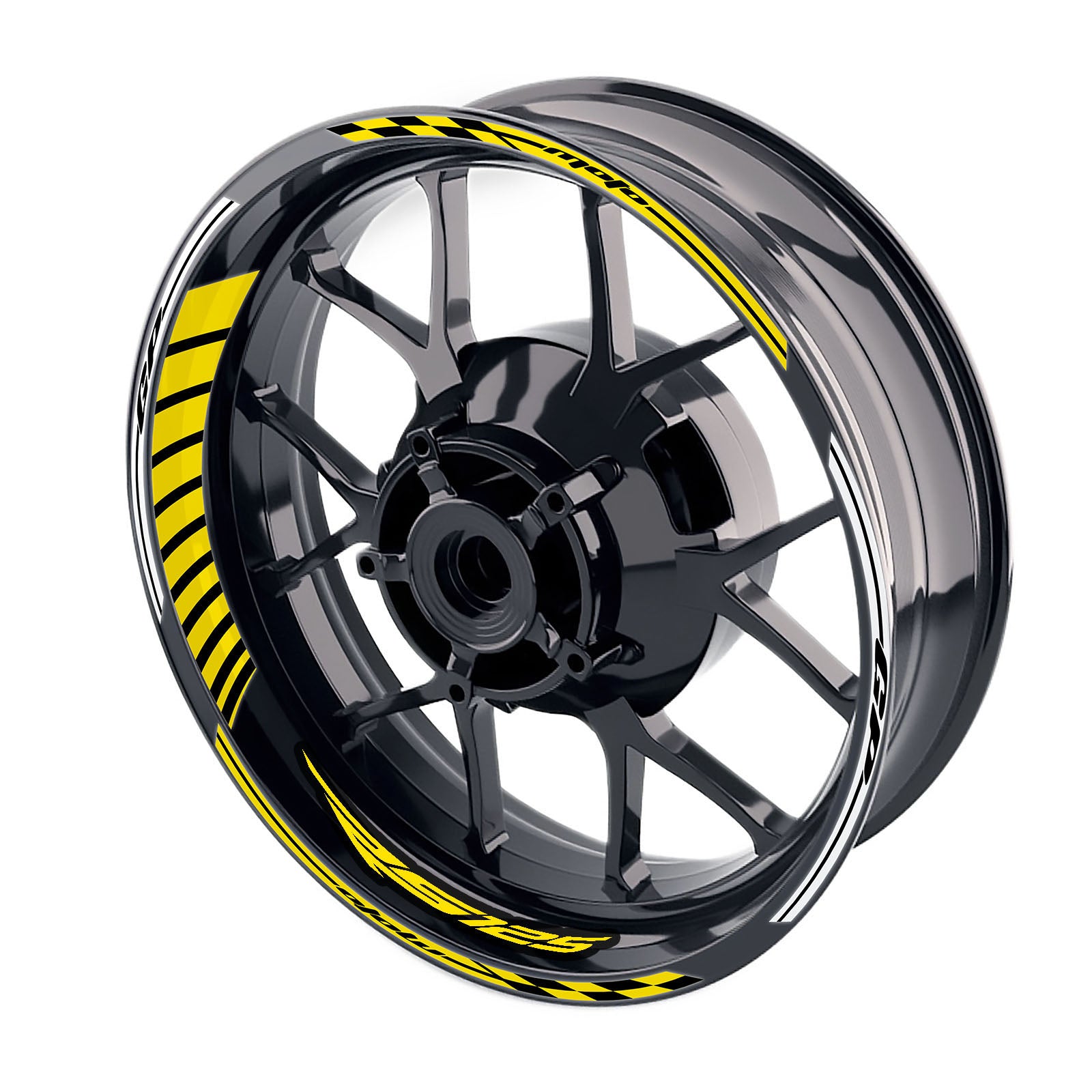 Fit Aprilia RS125 Logo Moto GP Stripe 17 inch Wheel Rim Sticker - MC Motoparts