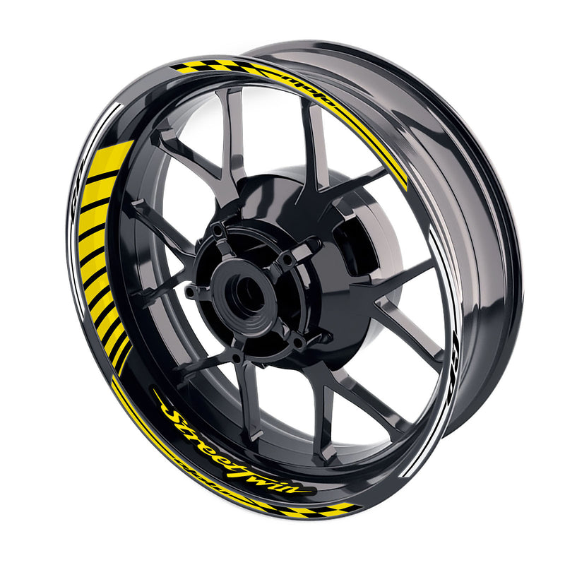 Fit Triumph Street Twin Logo Moto GP Stripe 17 inch Wheel Rim Sticker - MC Motoparts