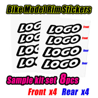 Triumph Street Triple 675 wheel stickers and rim decals set by StickerBao, featuring bike-specific inner rim decals on a motorcycle wheel.