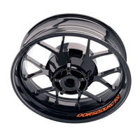 Aprilia DORSODURO 900 inner rim sticker set by StickerBao, bike-specific wheel decals for custom rim decoration.