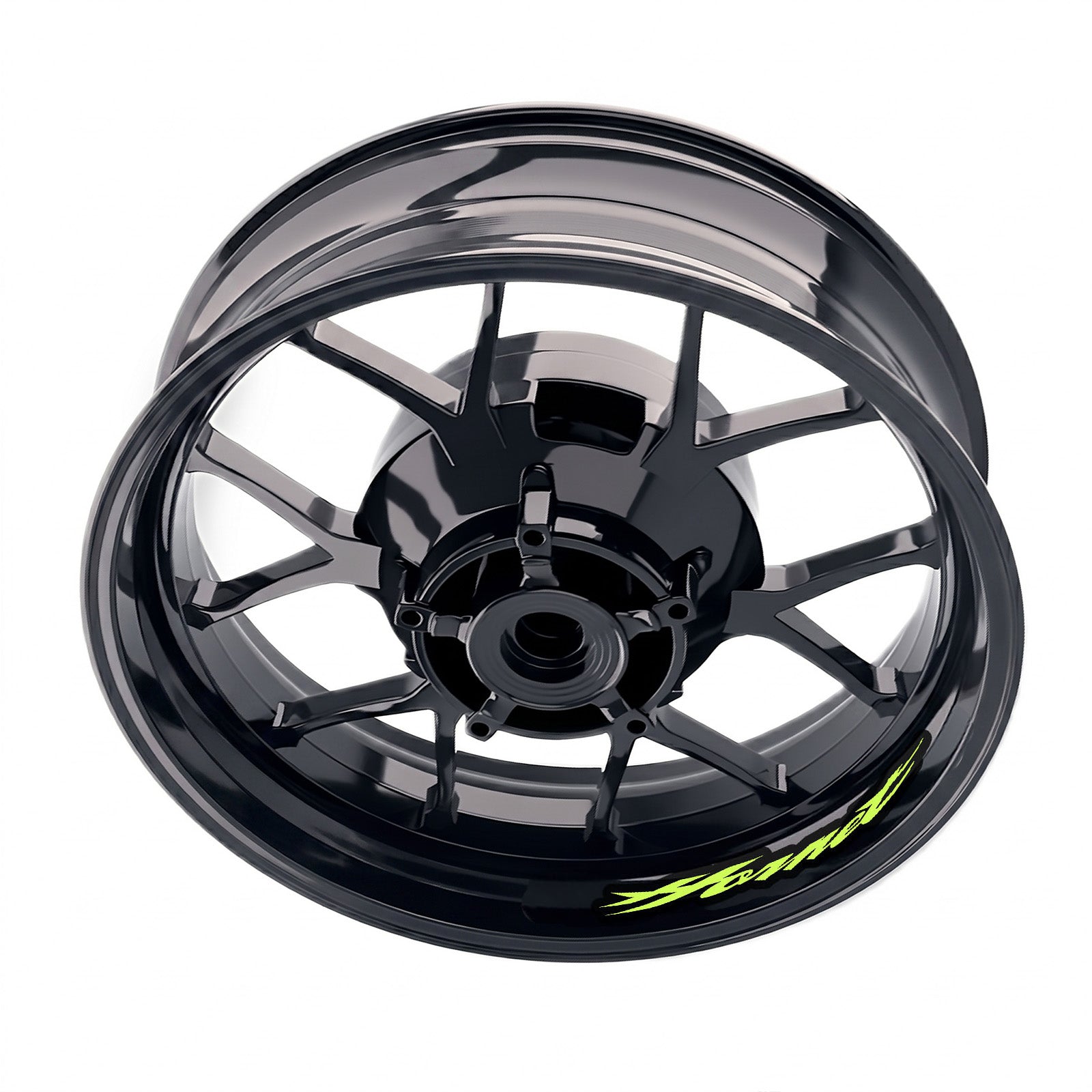 Honda CB 600F Hornet wheel rim sticker set by StickerBao, featuring model-specific decals for bike wheels and rims.