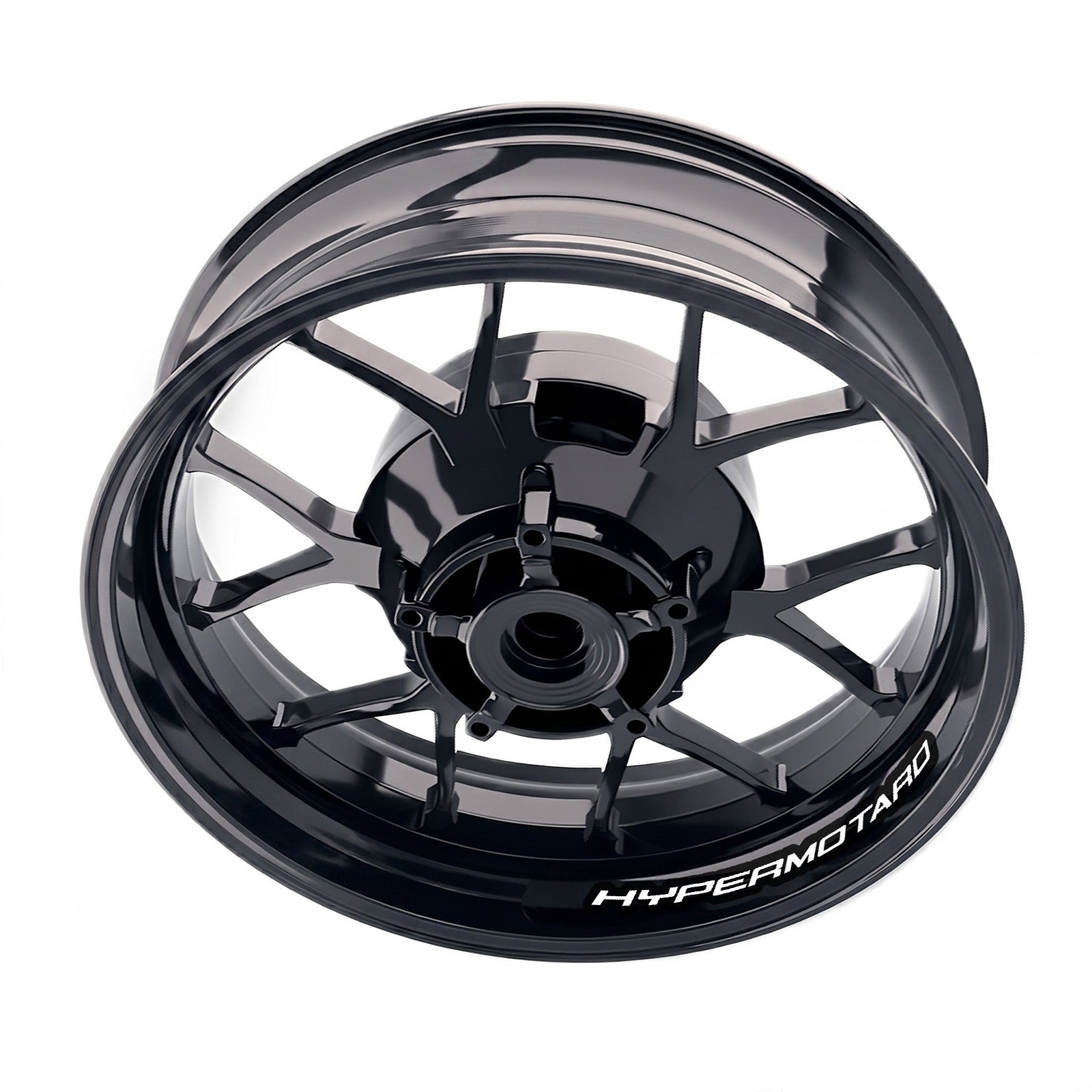 Ducati Hypermotard 1100 wheel rim sticker set by StickerBao, bike model-specific decals for inner rims and wheels.