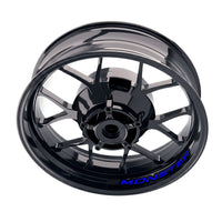 Ducati Monster 821 wheel stickers and rim decals set from StickerBao, featuring model-specific inner rim decal design.