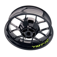 Yamaha MT10 bike wheel rim sticker set by StickerBao, featuring wheel decals and rim decals for custom motorcycle styling.