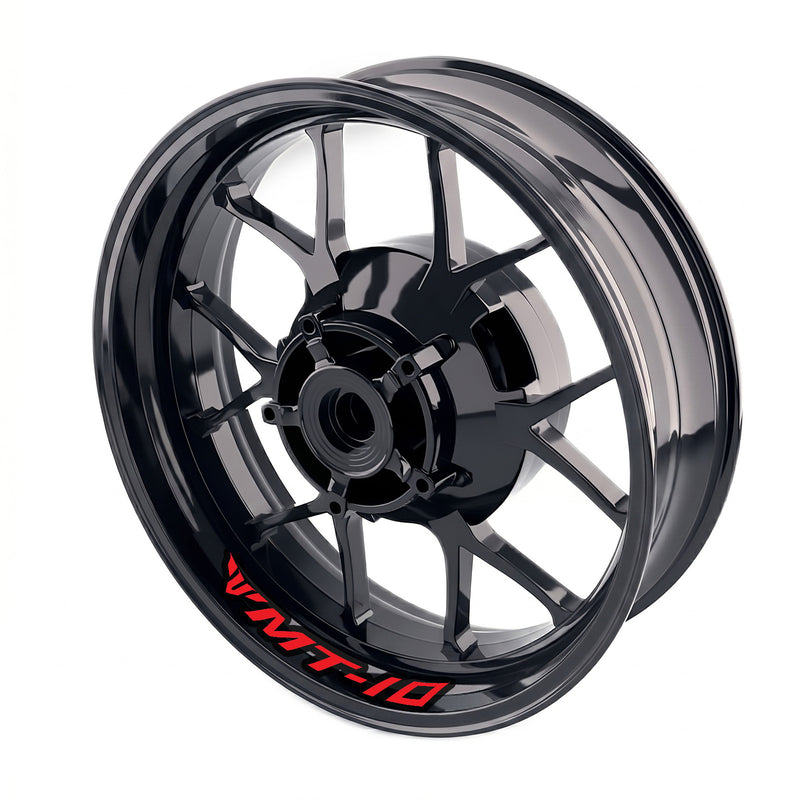 Yamaha MT10 wheel rim sticker set by StickerBao, bike-specific blue and red decals on motorcycle inner rims for custom look