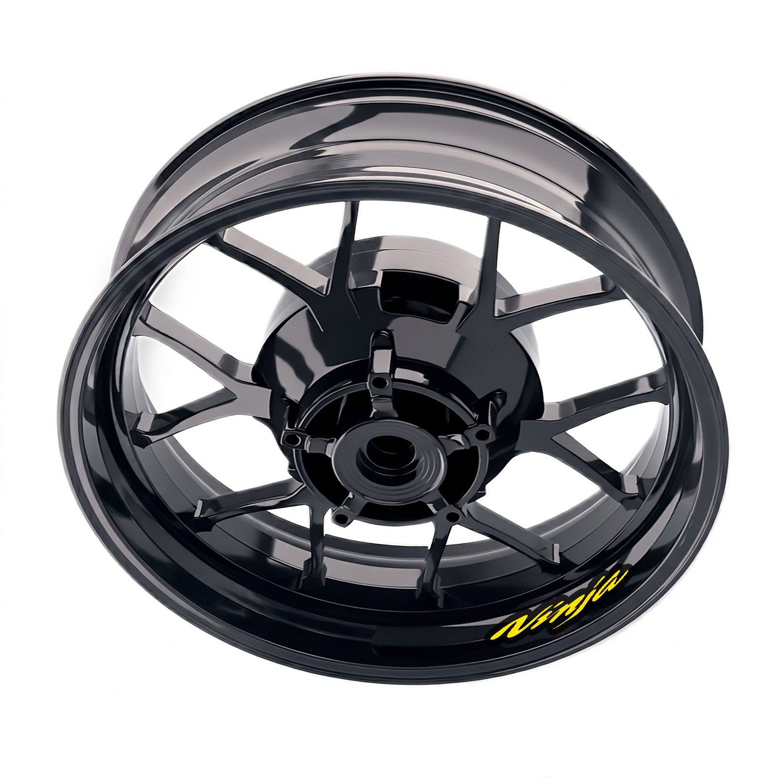 Kawasaki NINJA ZX-14R inner rim sticker set by StickerBao, wheel decals for customizing bike rims with model-specific design