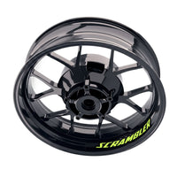 Ducati Scrambler 1100 inner rim sticker set with wheel decals, featuring bike-specific wheel stickers from StickerBao.