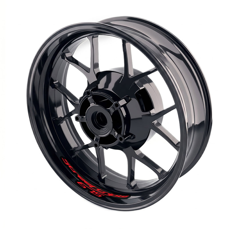 Triumph Street Triple 675 wheel stickers and rim decals by StickerBao, bike model-specific inner rim decal set on alloy wheels.