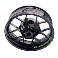 Aprilia Tuono V4 1100 RR inner rim sticker set by StickerBao, featuring wheel decals for custom motorcycle rim decoration.