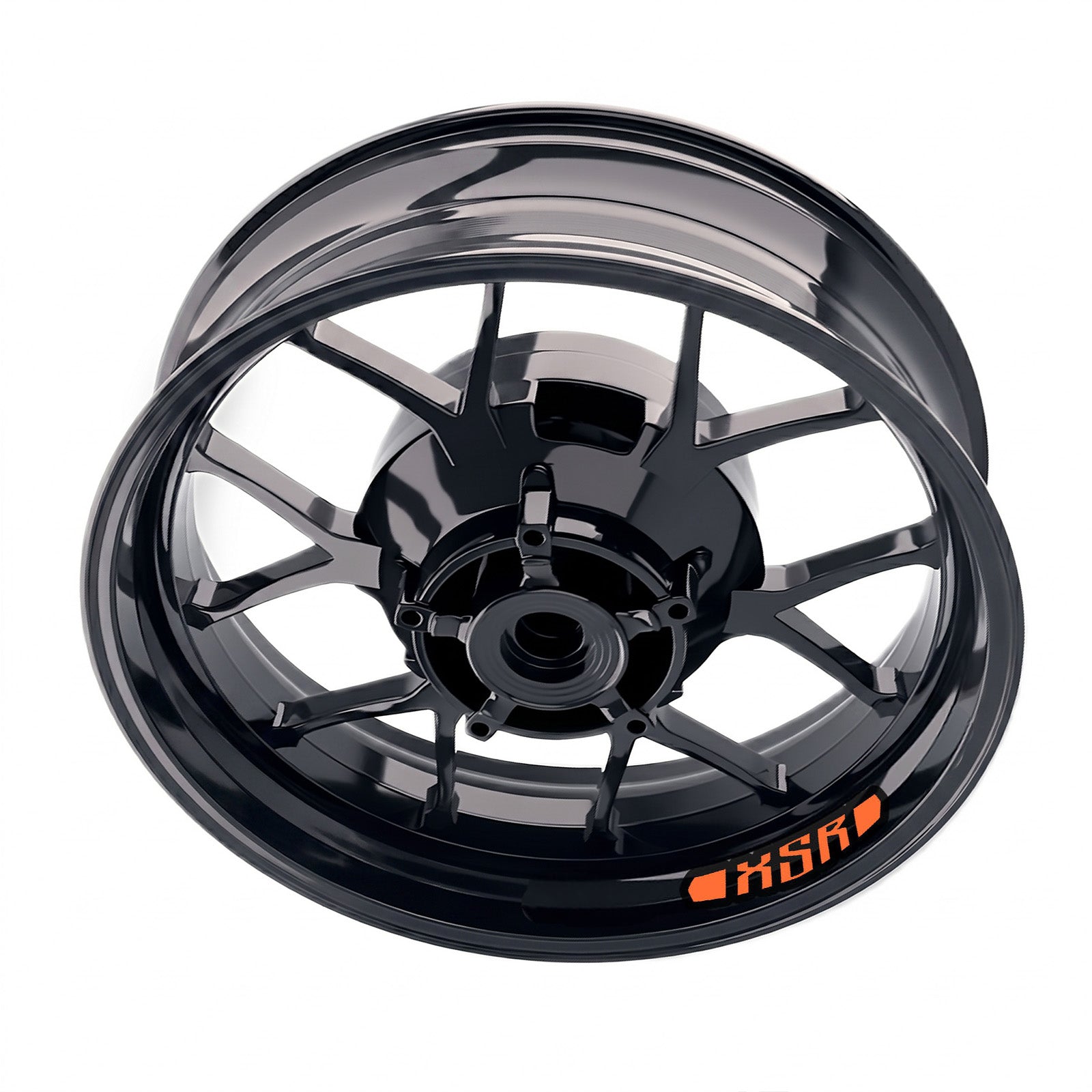Yamaha XSR 700 and XSR 900 inner rim sticker set by StickerBao, bike-specific wheel decals on white background.