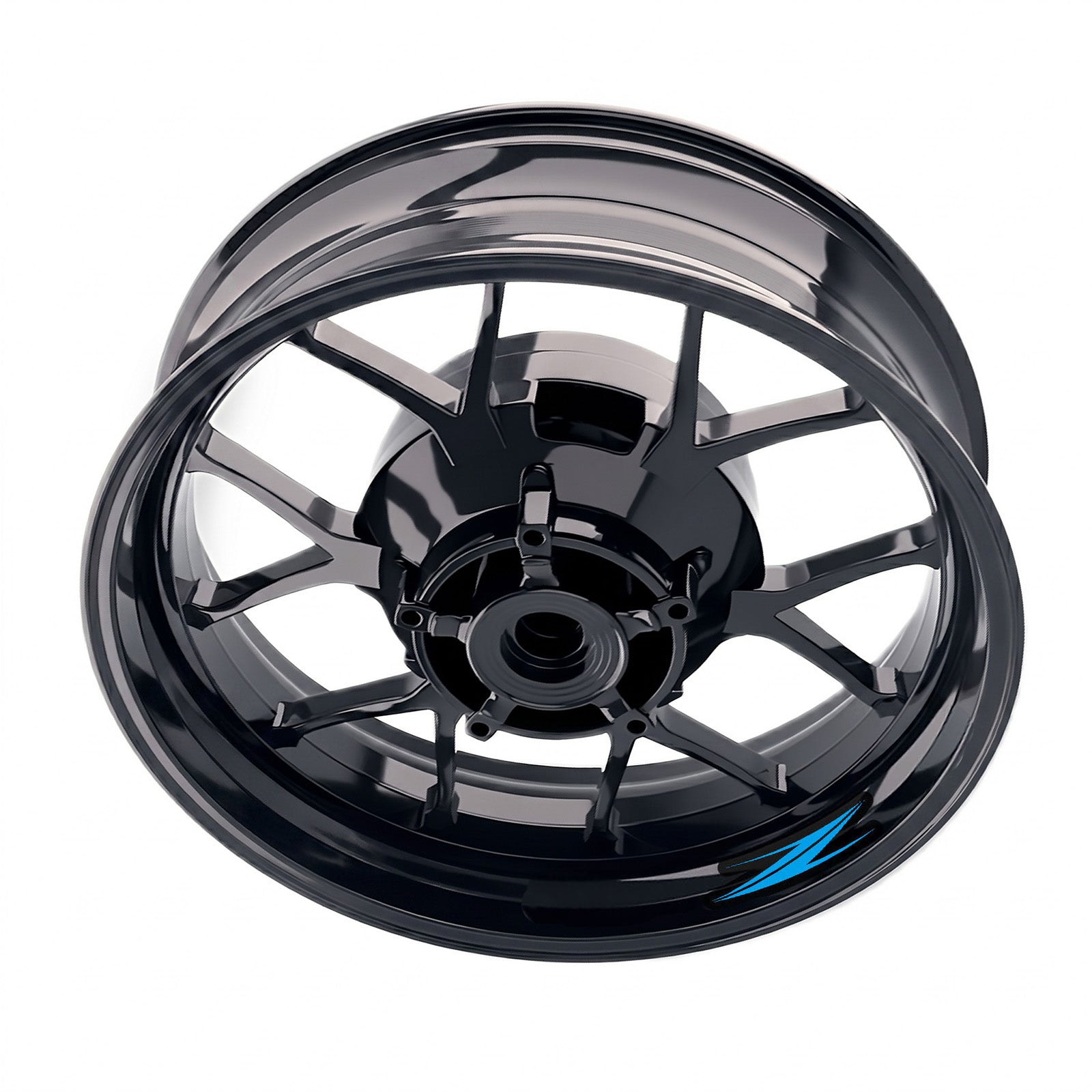 Kawasaki Z800 wheel rim sticker set by StickerBao, bike-specific decal decals for inner rims on motorcycle wheels.