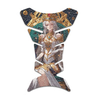 Gas Tank Sticker Motorcycle Tank Pad Protector Anti Slip Fish Bone Japanese Sci Fi - MC Motoparts