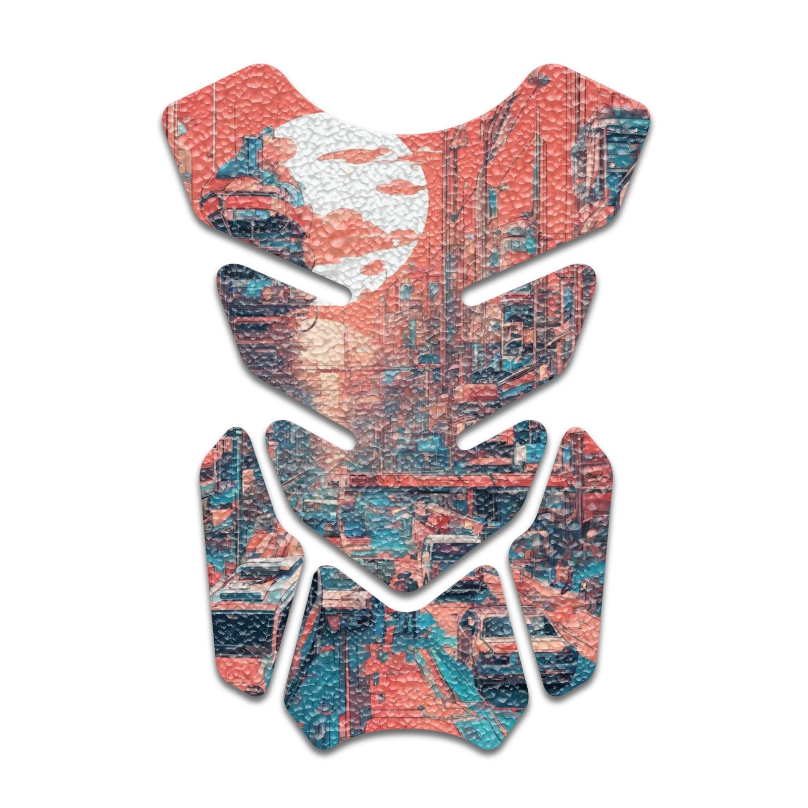 Gas Tank Sticker Motorcycle Tank Pad Protector Anti Slip Shield Neon Fantasy Art - MC Motoparts