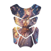 Gas Tank Sticker Motorcycle Tank Pad Protector Anti Slip Shield Neon Fantasy Art - MC Motoparts