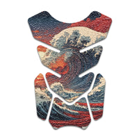 Gas Tank Sticker Motorcycle Tank Pad Protector Anti Slip Shield Vintage Wave - MC Motoparts