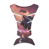 Gas Tank Sticker Motorcycle Tank Pad Protector Anti Slip Fish Bone Japanese Sci Fi - MC Motoparts