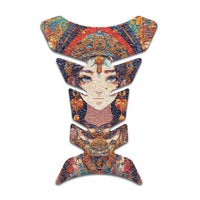 Gas Tank Sticker Motorcycle Tank Pad Protector Anti Slip Fish Bone Anime Artistic - MC Motoparts