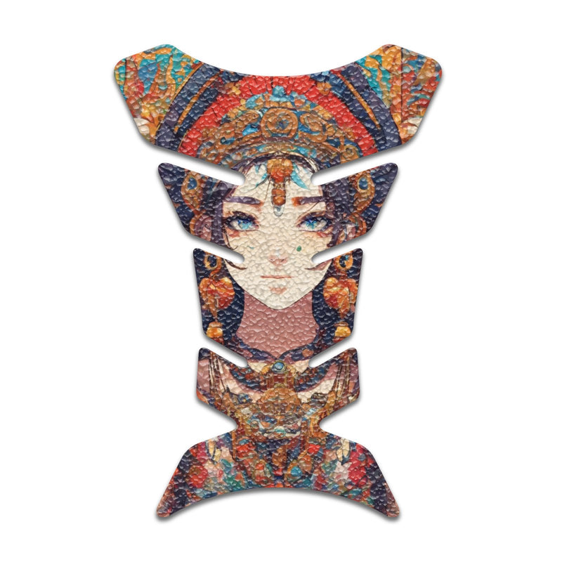 Gas Tank Sticker Motorcycle Tank Pad Protector Anti Slip Fish Bone Anime Artistic - MC Motoparts