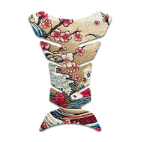 Gas Tank Sticker Motorcycle Tank Pad Protector Anti Slip Fish Bone Japanese Sci Fi - MC Motoparts