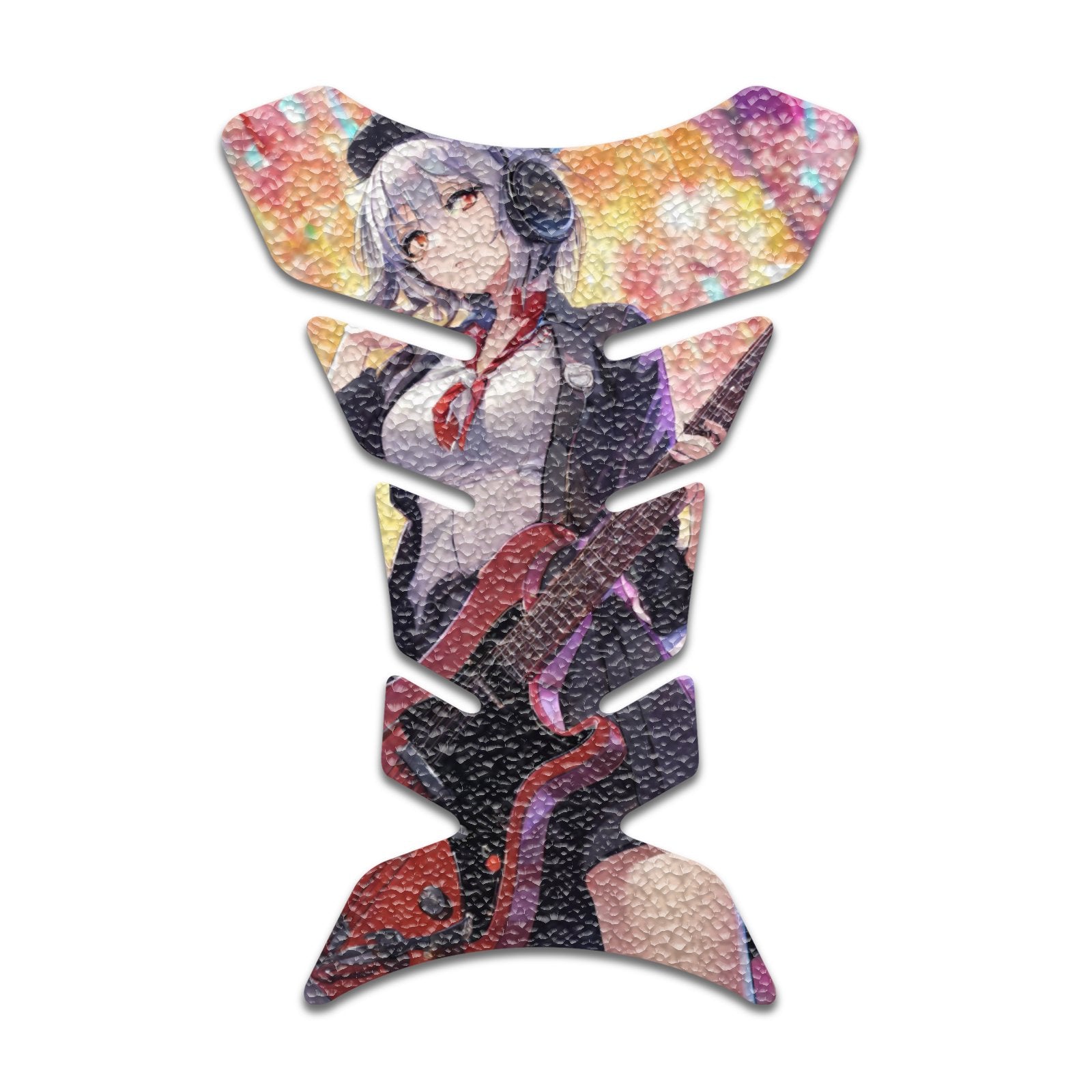 Gas Tank Sticker Motorcycle Tank Pad Protector Anti Slip Fish Bone Anime Artistic - MC Motoparts