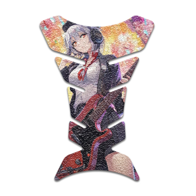Gas Tank Sticker Motorcycle Tank Pad Protector Anti Slip Fish Bone Anime Artistic - MC Motoparts